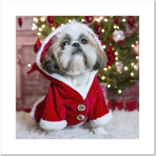 A Very Merry Shih Tzu Christmas In Xmas Hoodie Posters and Art